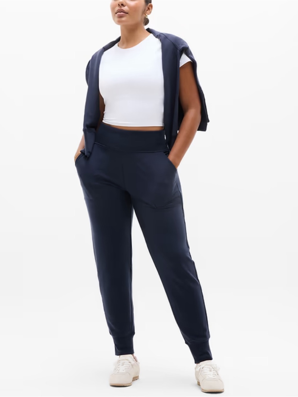 Athleta Coaster Luxe High Rise Jogger High-Waist Navy Jogger Womens Plus Size 1X